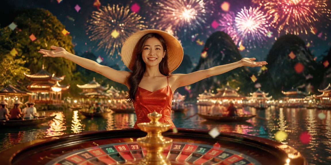 Trò chơi roulette tại lễ hội Ninh Bình